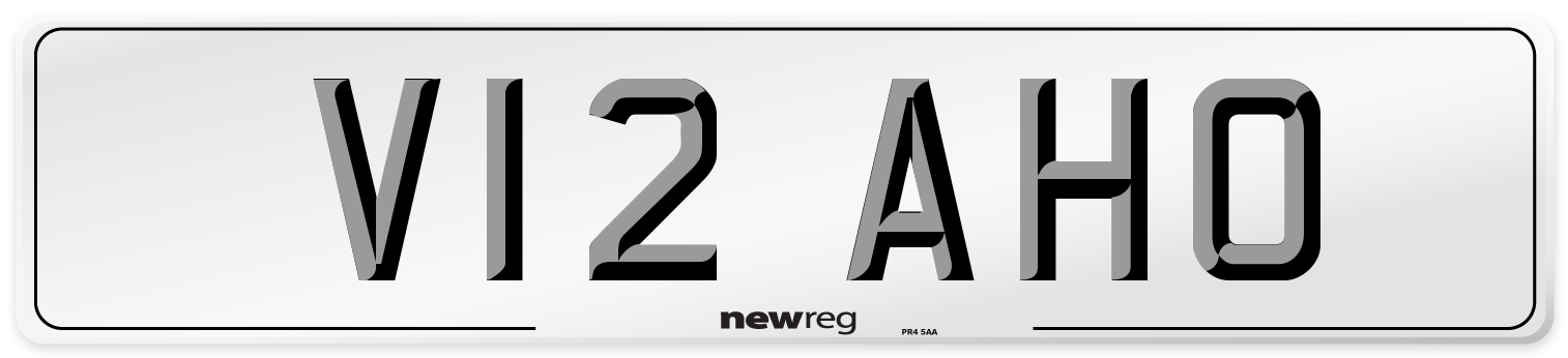 V12 AHO Number Plate from New Reg